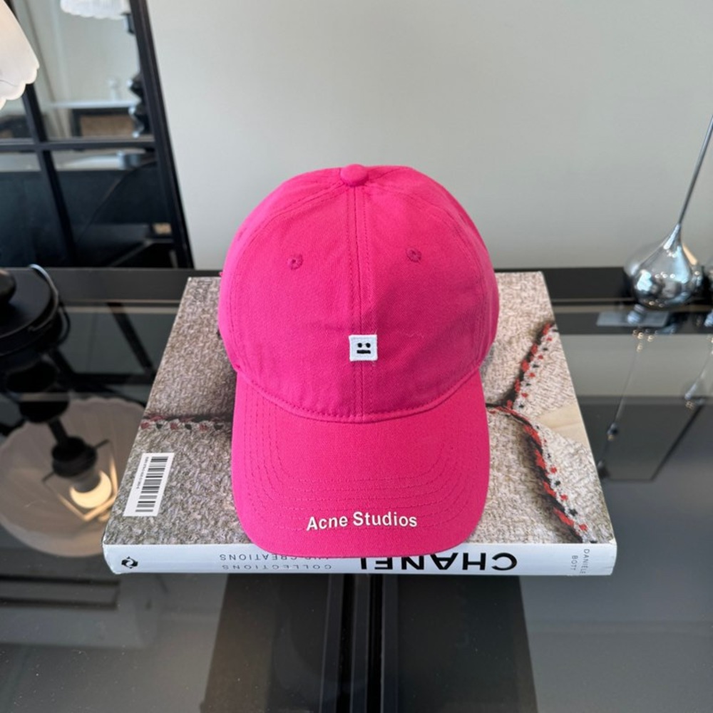 💖 Acne Studios Pink Square Logo Dad Hat Cap - Picture 4 of 8